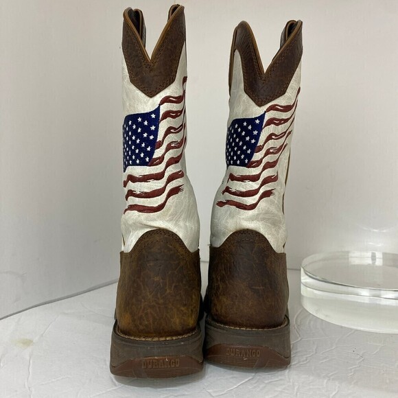 Durango Women Lady Rebel Distressed Flag Embroidery Western Cowgirl Boot Size 7M - Picture 8 of 12